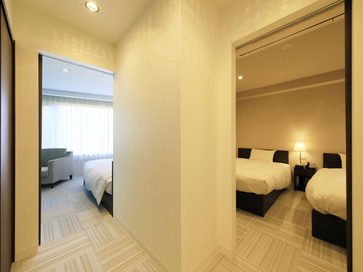 【デラックスルーム一例】寝室はしっかりと区切られておりますので、就寝時間が異なるグループ利用にも◎