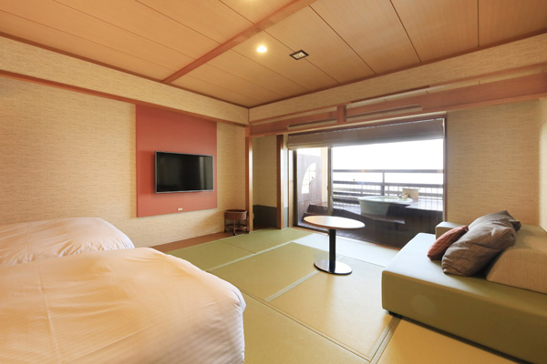 【露天風呂＆展望ジャグジー付き】和洋室ツイン／50㎡