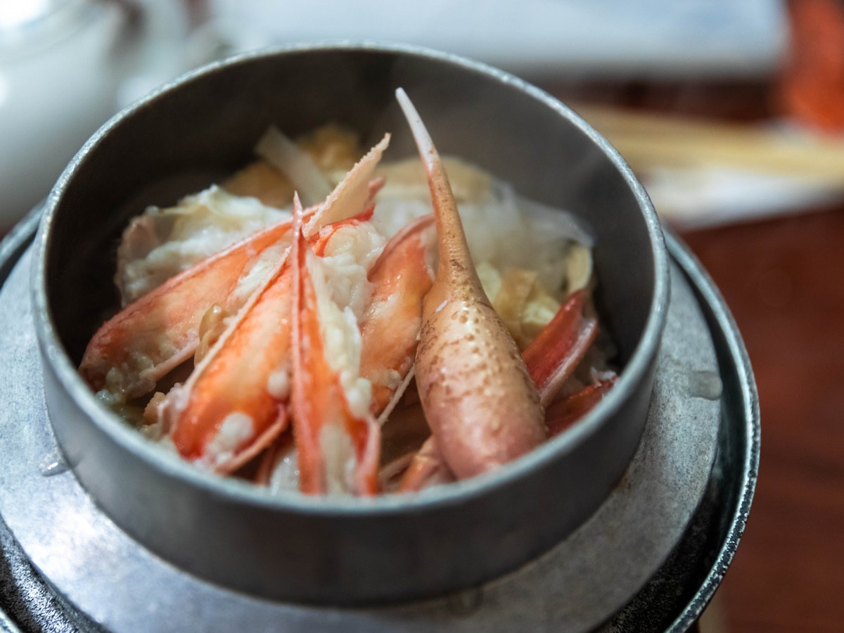 【夕食】冬限定メニュー　蟹釜飯