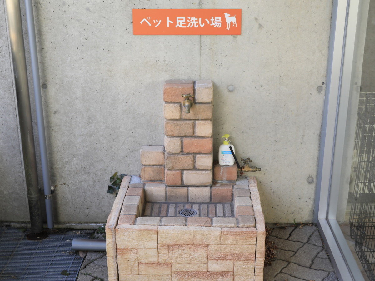 【ペット大歓迎！】わんちゃん用足洗い場