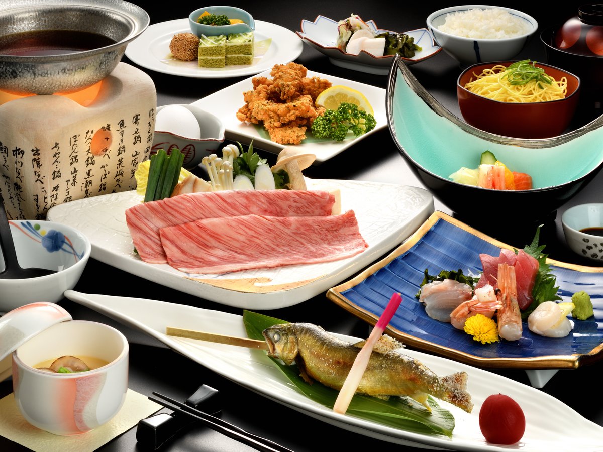 夕食一例・前沢牛